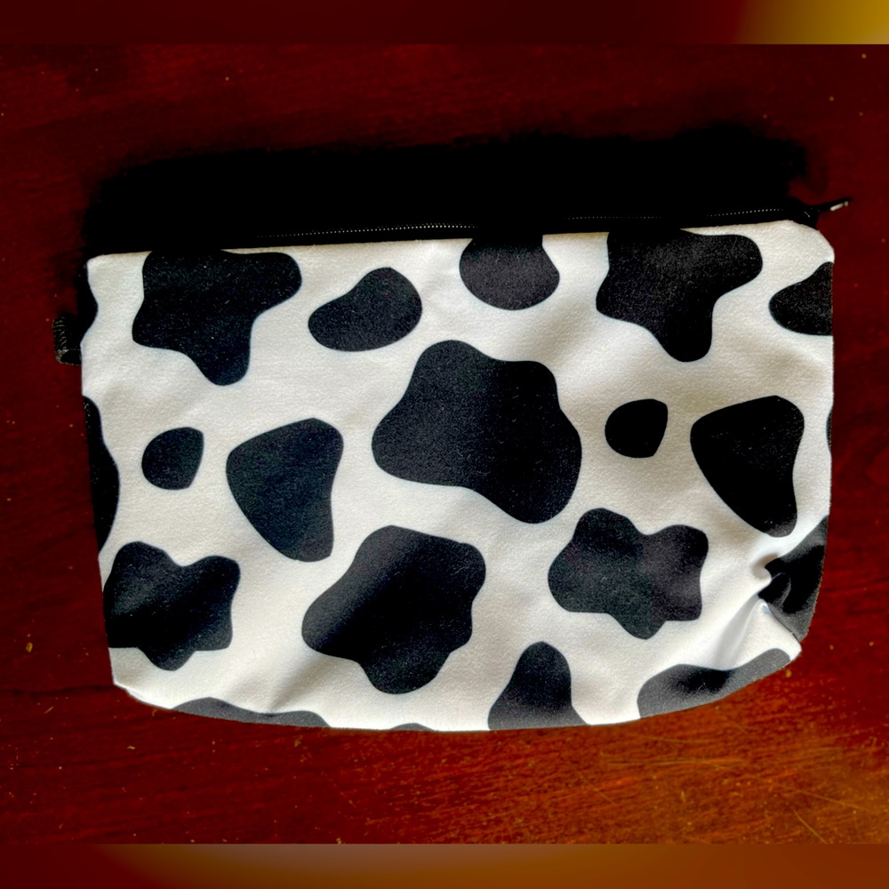 Cow Print Cosmetic Bag
